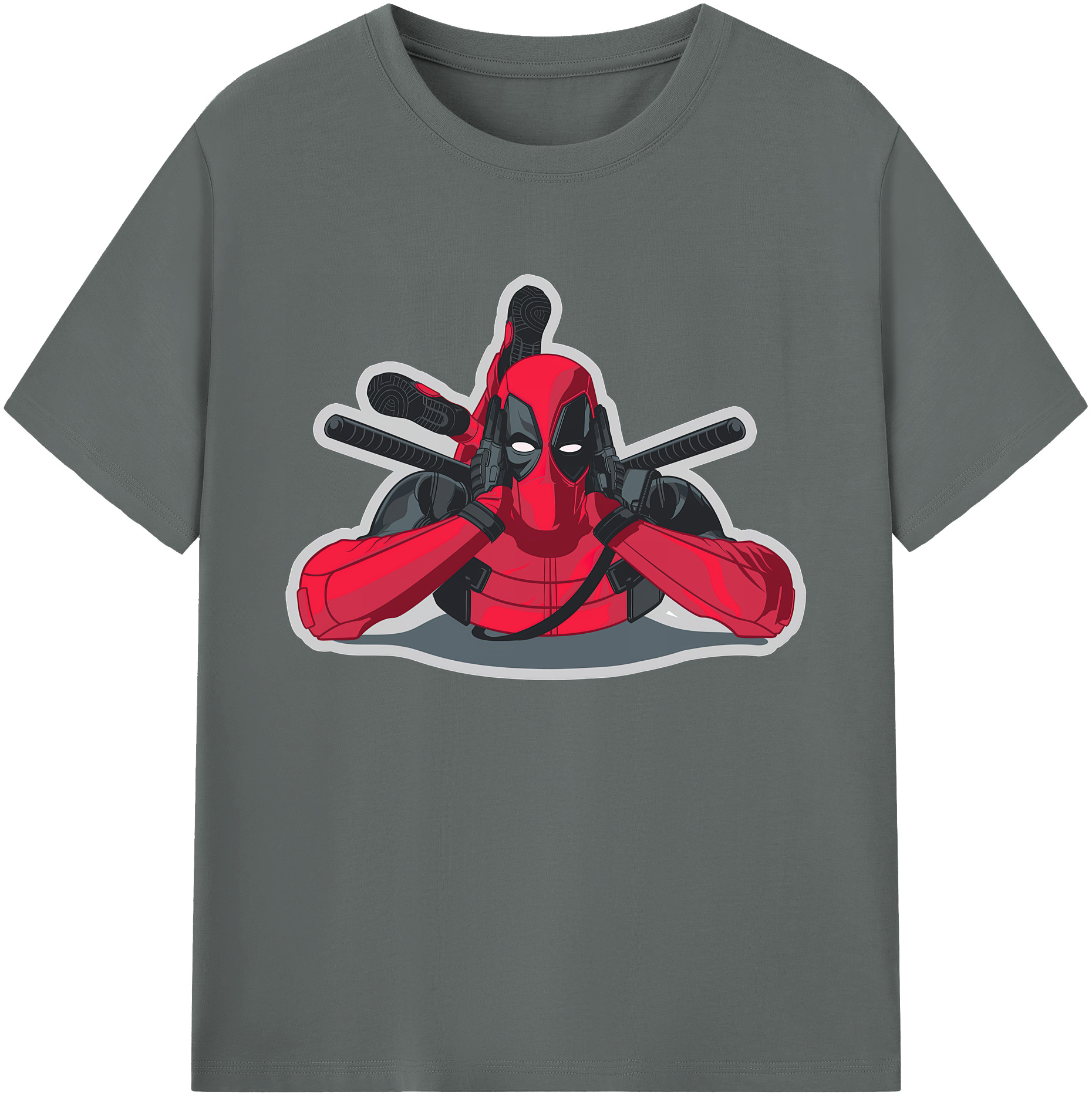 （画像用） Deadpool デッドプール 綿100％ メンズ半袖Tシャツ｜肌触りやわらか＆通気性